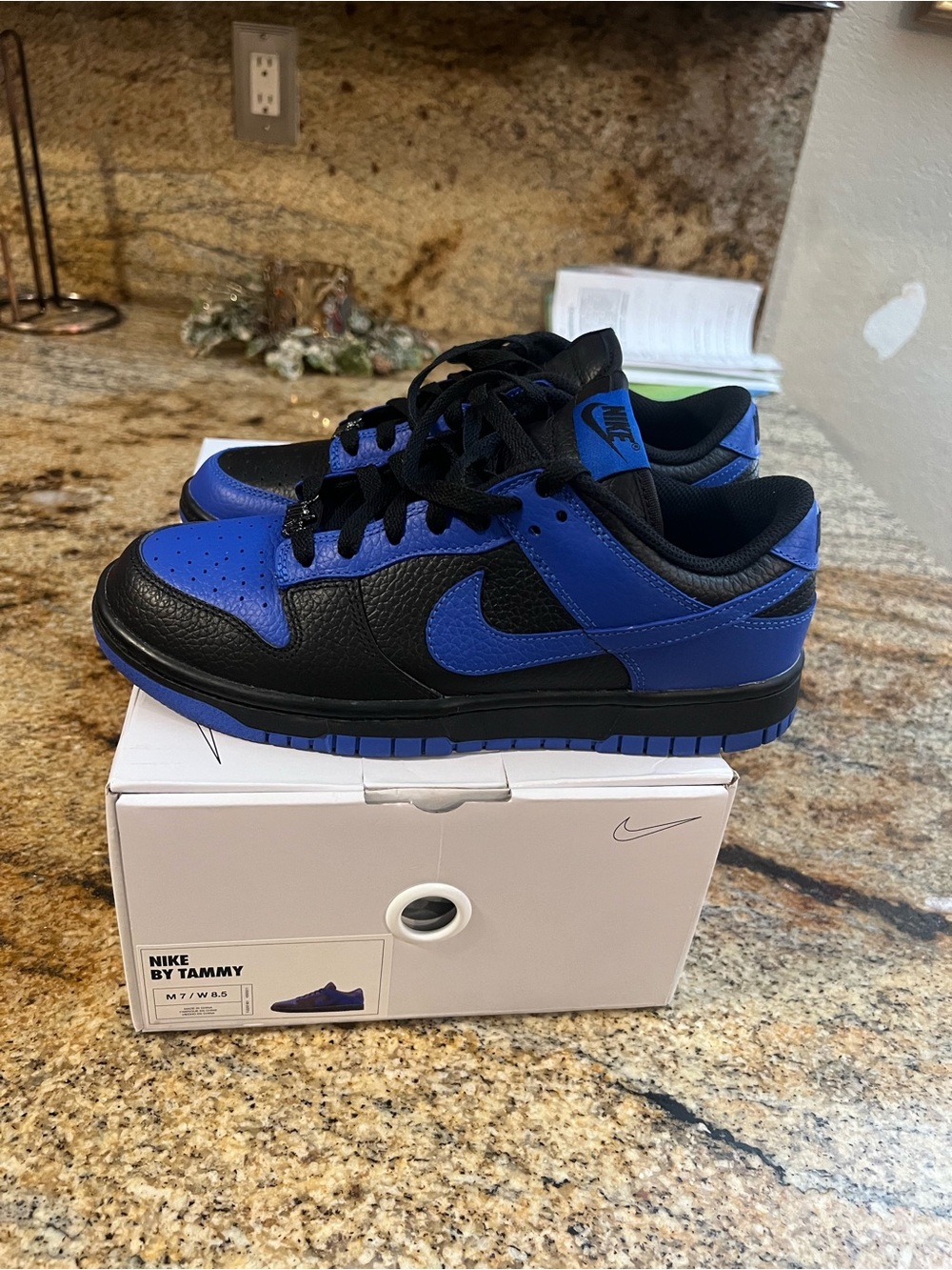 Nike Dunk Low By You Custom Royal Blue Black Men’s 7 Women’s 8.5 FJ2534-001
